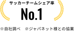 サッカーチームシェア率 NO.1